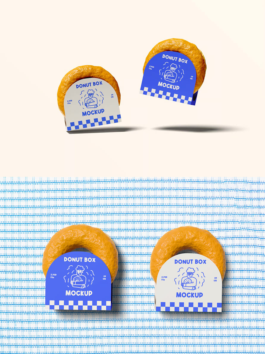 Donut Packaging Box Mockup 001