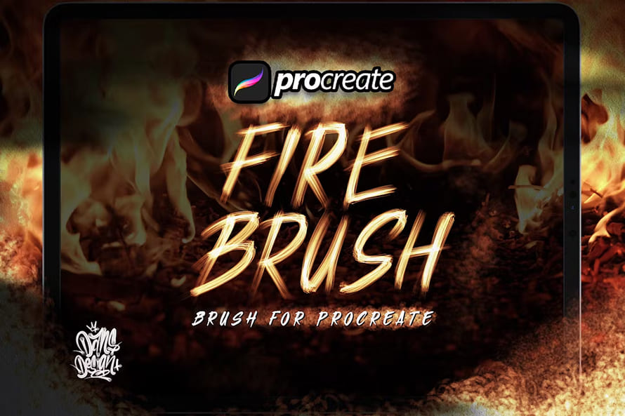 Fire Brush Procreate Brushes (10 Brushes)