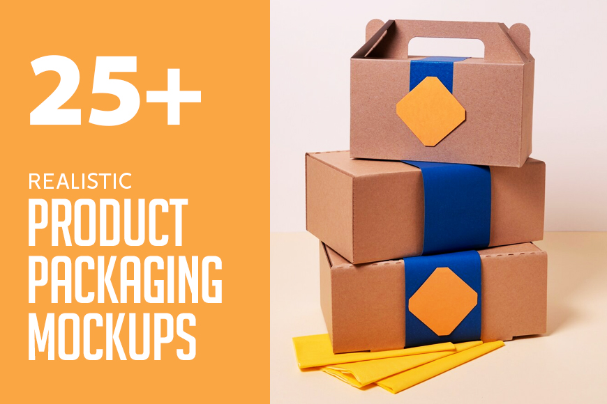 Realistic Product Packaging Mockups – 25+ Mockup Templates
