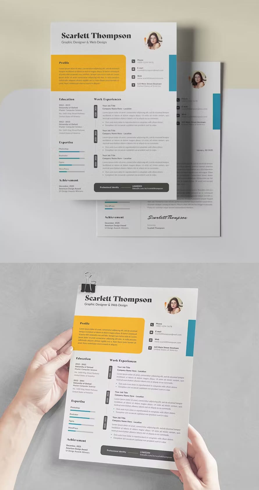 Clean, Modern And Professional Cv Resume Template