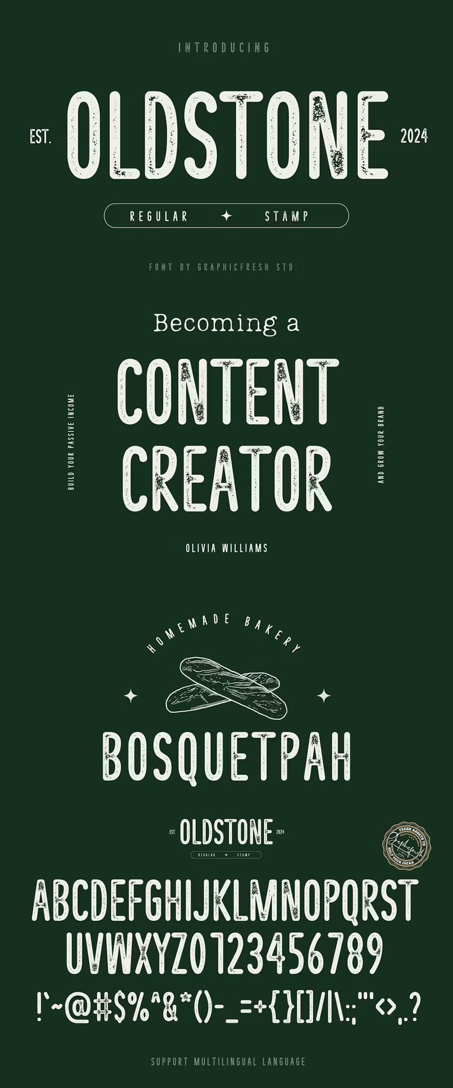 Oldstone - The Rounded Letterpress Font