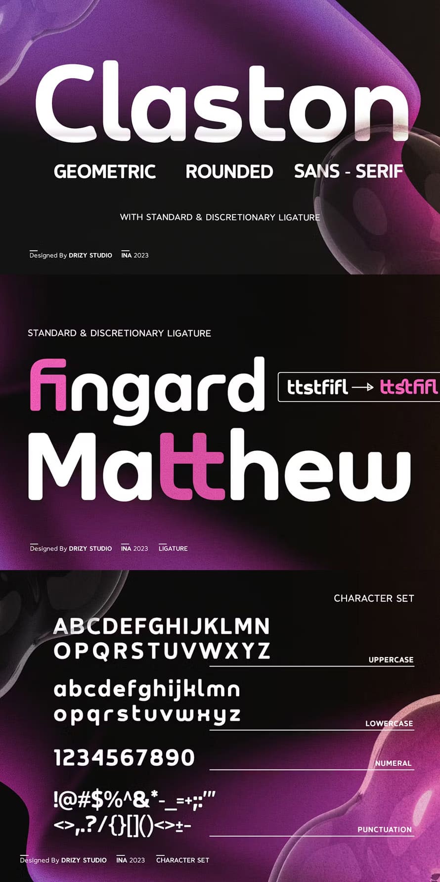 Claston - Geometric Rounded Font