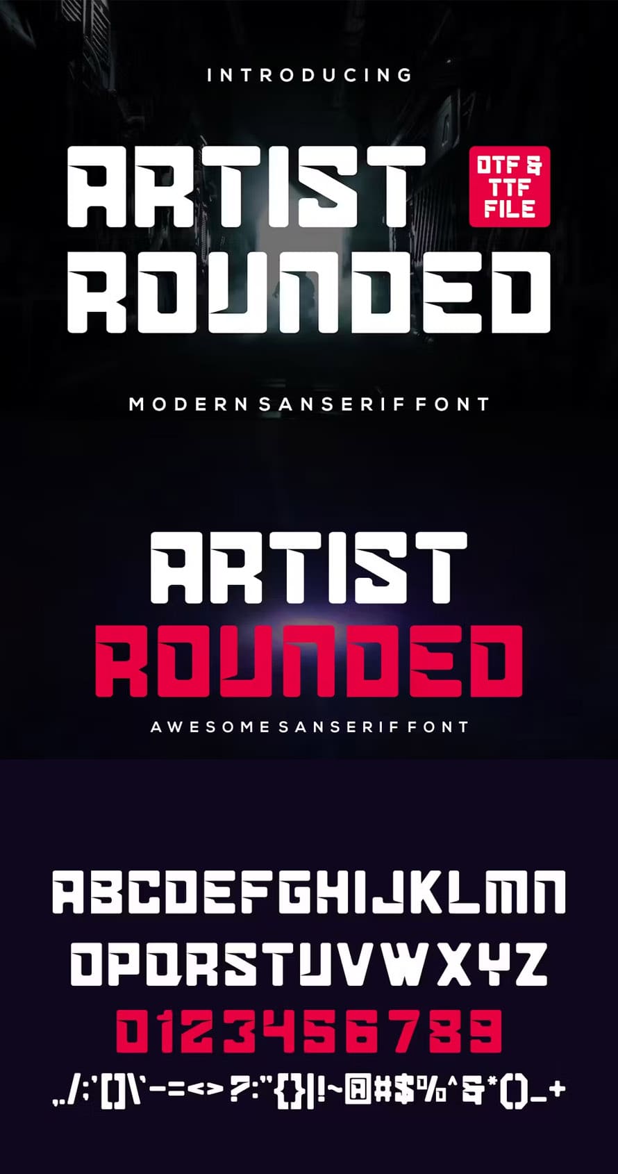 Artist Rounded Fonts