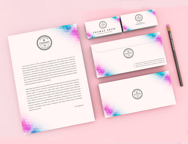 Free Modern Stationary Kit Mockup