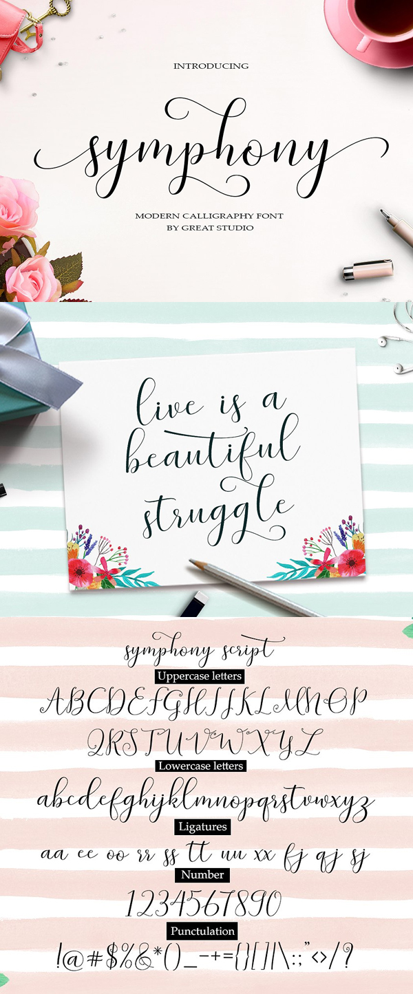Symphony Script Free Font