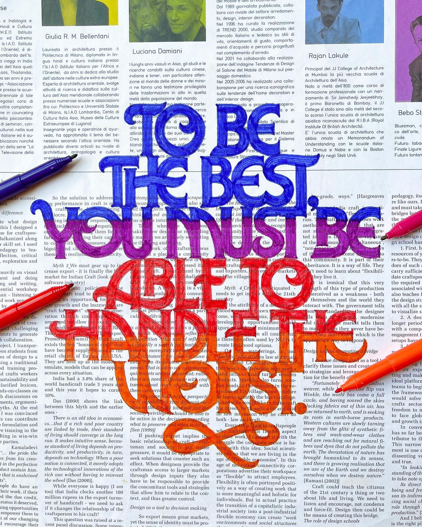 To Be The Best You Must Be...