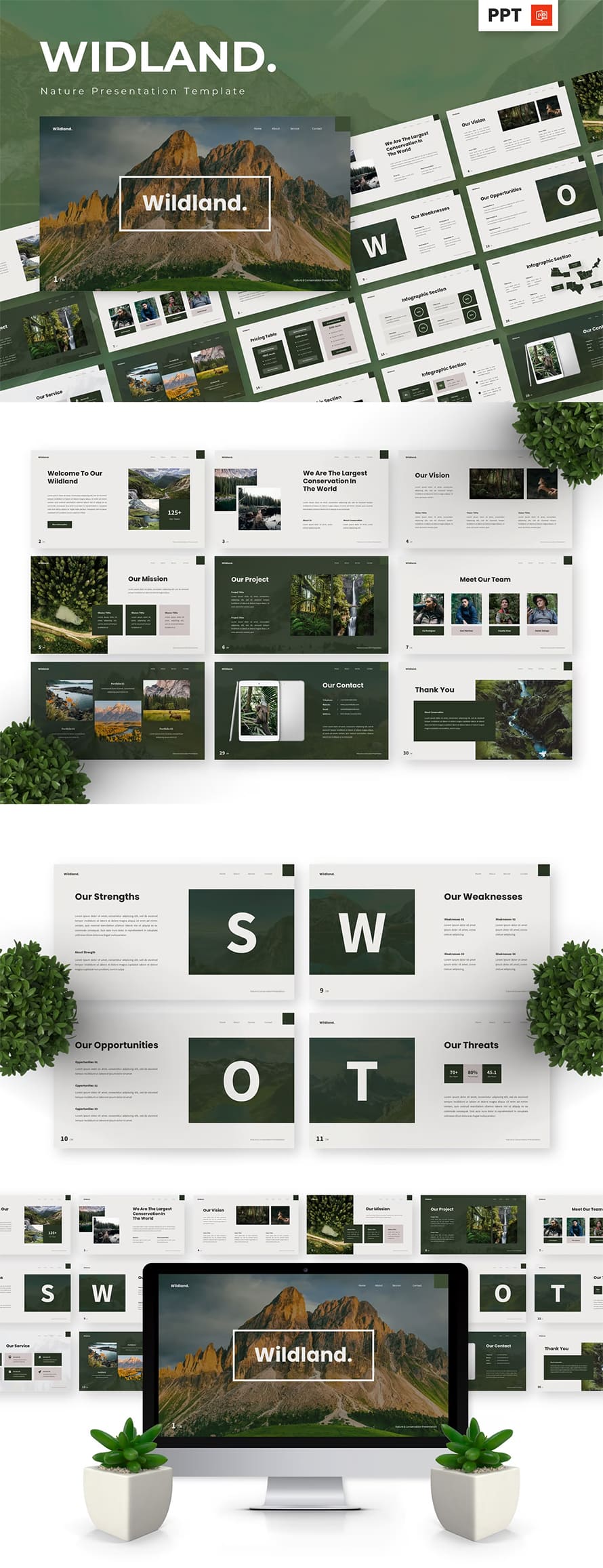 Wildland Nature Powerpoint Templates