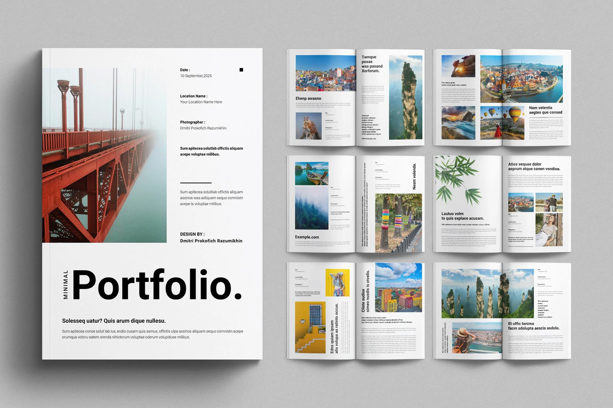 Minimal Portfolio Template Layout