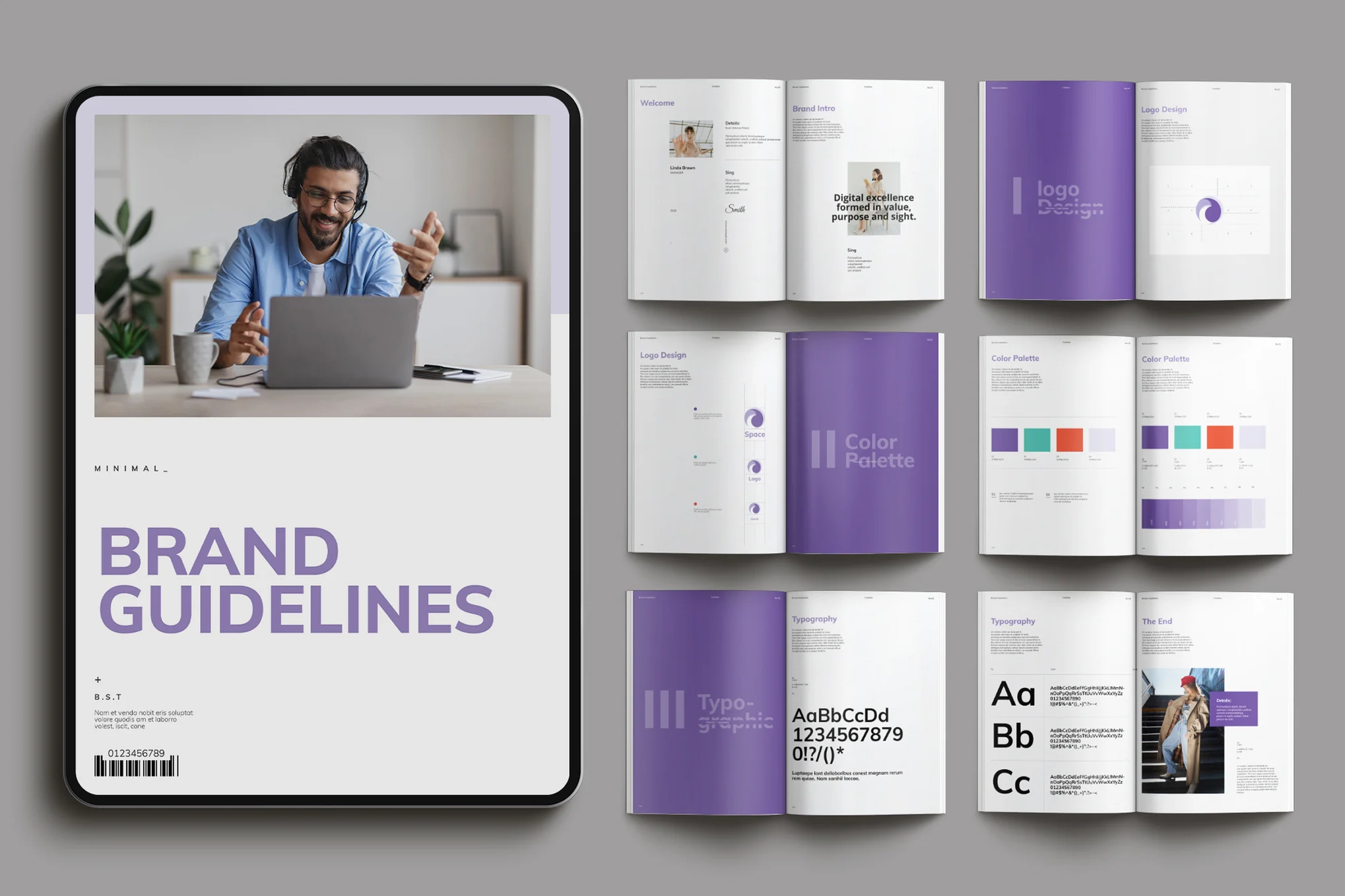 Simple Clean Brand Guideline Template