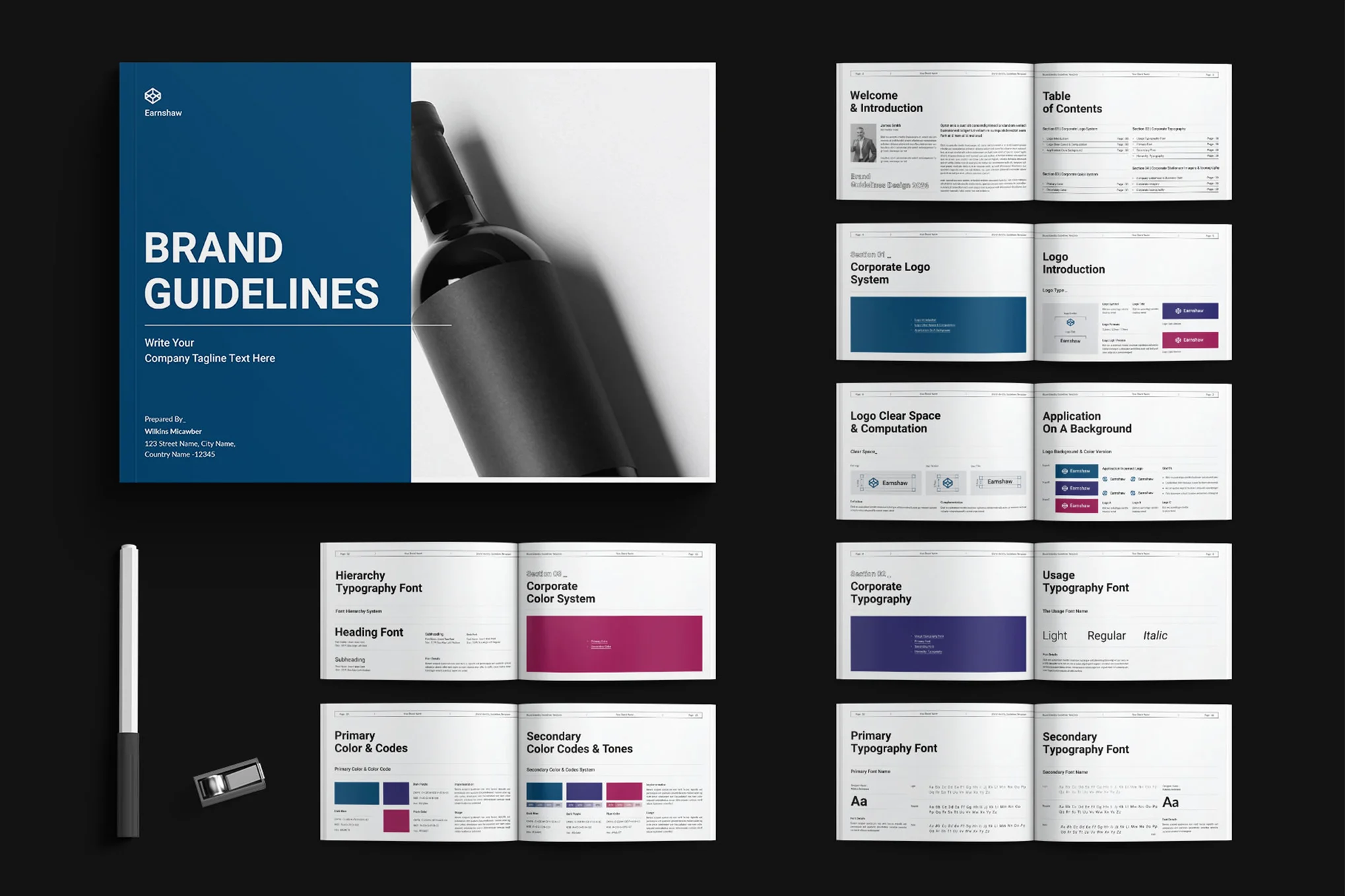 Brand Identity Guidelines Template Landscape
